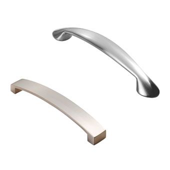Fingertip Design Silver Bow Cabinet Handles